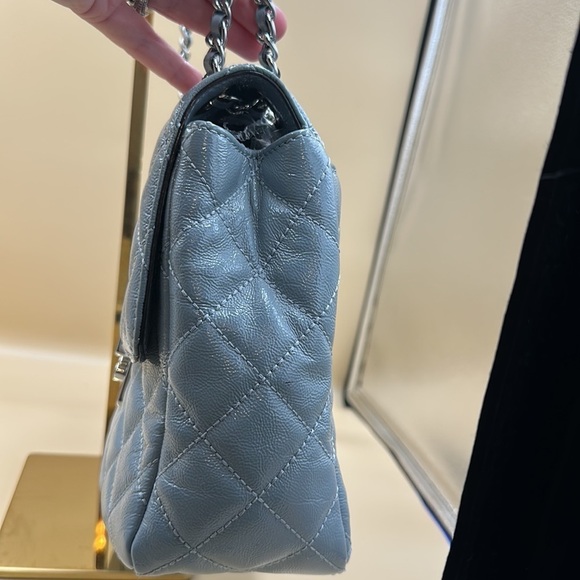 NWT Michael Kors Sloan bag approx 11 wide and 9 inches tall. Dusty blue - Picture 9 of 11